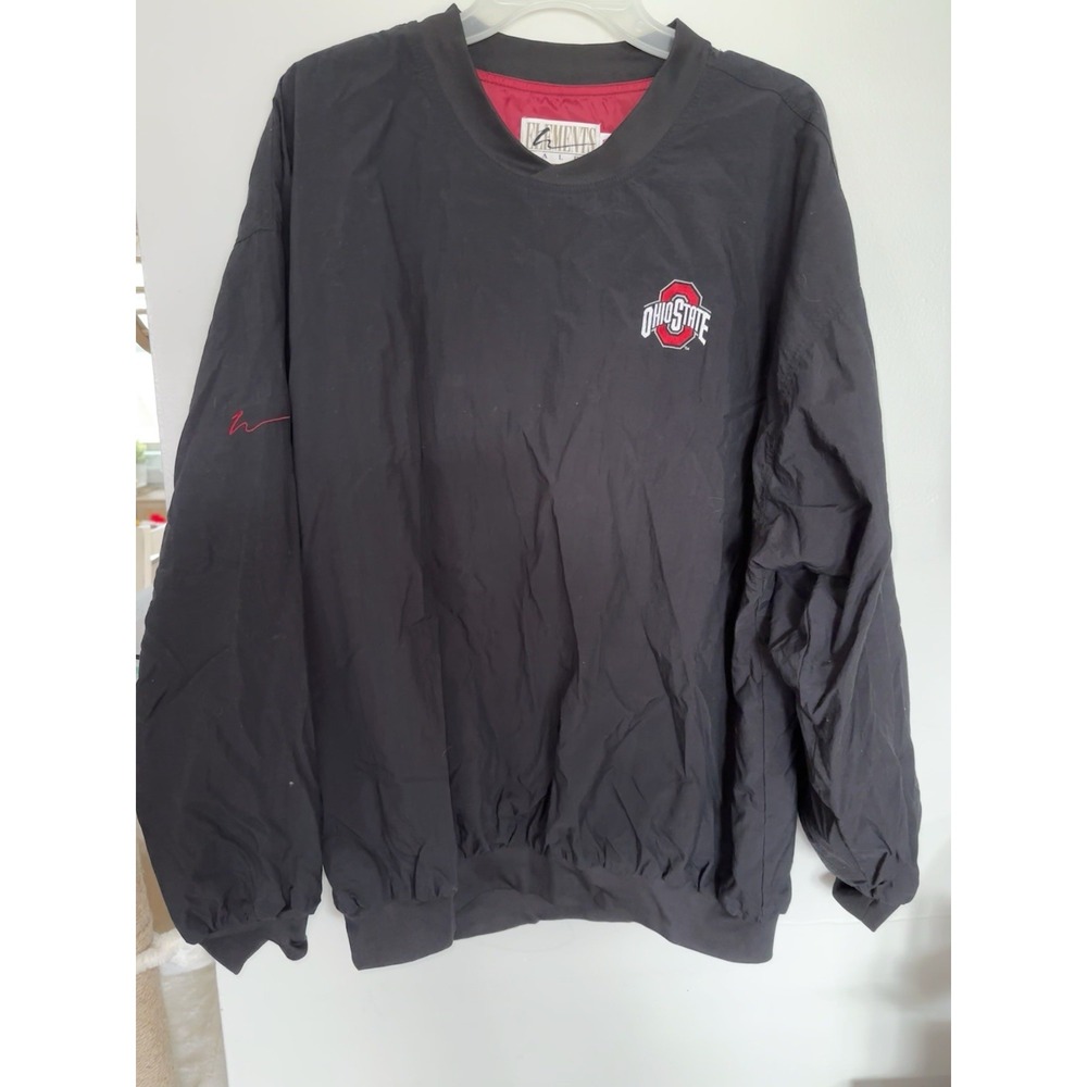 NCAA Ohio State Buckeyes‎ Pullover Windbreaker Jacket Men's XL Black